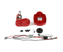Electric starter for fuel engines in two models and in two colors