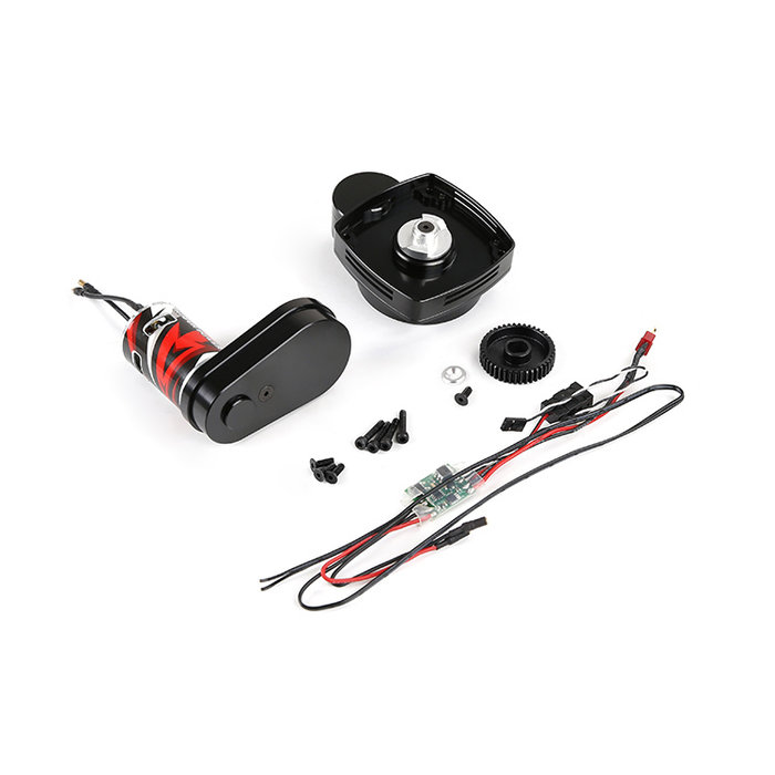 Electric starter for fuel engines in two models and in two colors