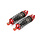 LT / Losi 5ive CNC metalen schokdemper voorzijde met torenstofhoesjes (2 stuks) in de kleur rood, blauw of titanium