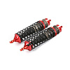 RovanLosi LT / Losi 5ive CNC metal rear shock absorber with tower dust covers (2 pieces) in red, blue or titanium