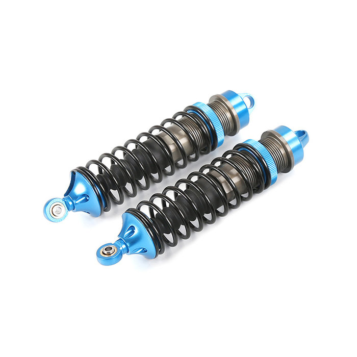 RovanLosi LT / Losi 5ive CNC metalen schokdemper achterzijde met torenstofhoesjes (2 stuks) in de kleur rood, blauw of titanium