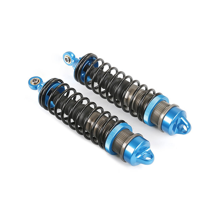 RovanLosi LT / Losi 5ive CNC metalen schokdemper achterzijde met torenstofhoesjes (2 stuks) in de kleur rood, blauw of titanium