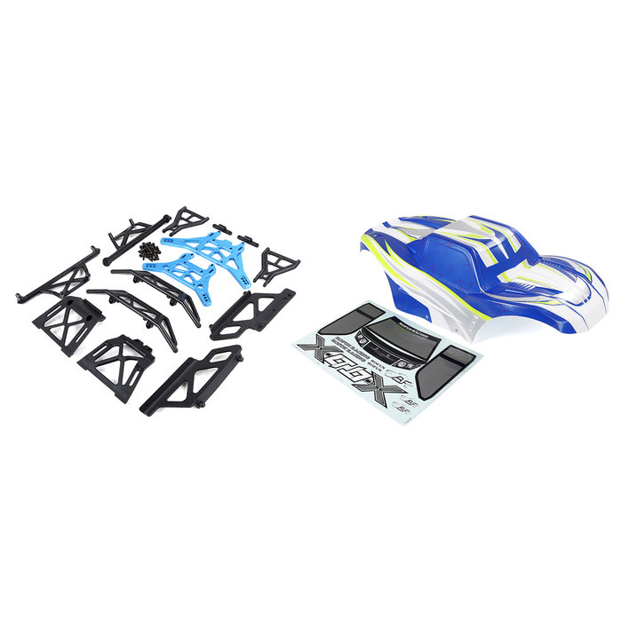 RovanLosi ROVAN LT / LOSI 5ive-T gemodificeerde X-LT body kit (Rode of blauwe body met rode of blauwe CNC ALU metalen onderdelen)