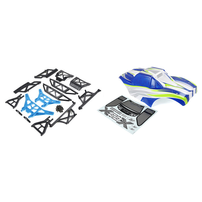RovanLosi ROVAN LT / LOSI 5ive-T modified X-LT car shell kit (with red or blue shell wit red or blue metal parts)