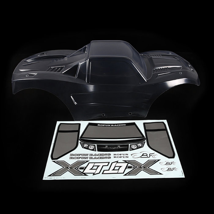 RovanLosi Rovan X-LT car shell in transparant, red or blue including sticker pack