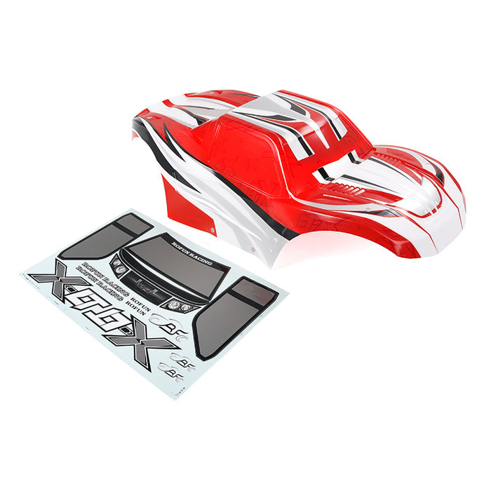 RovanLosi Rovan X-LT car shell in transparant, red or blue including sticker pack