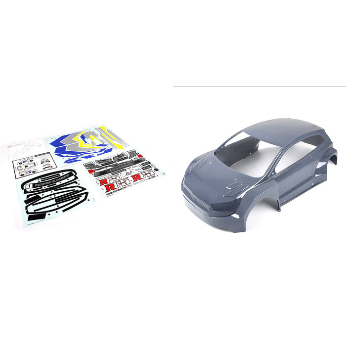 RF5 witte, grijze, rode of blauwe body met stickerpakket