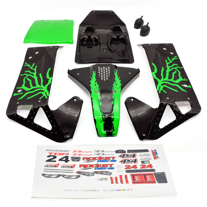 ZD Racing Body shell  Grün