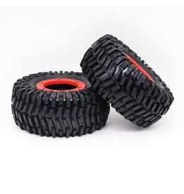 ZD Racing Wheel & tire set red (128x65 mm)