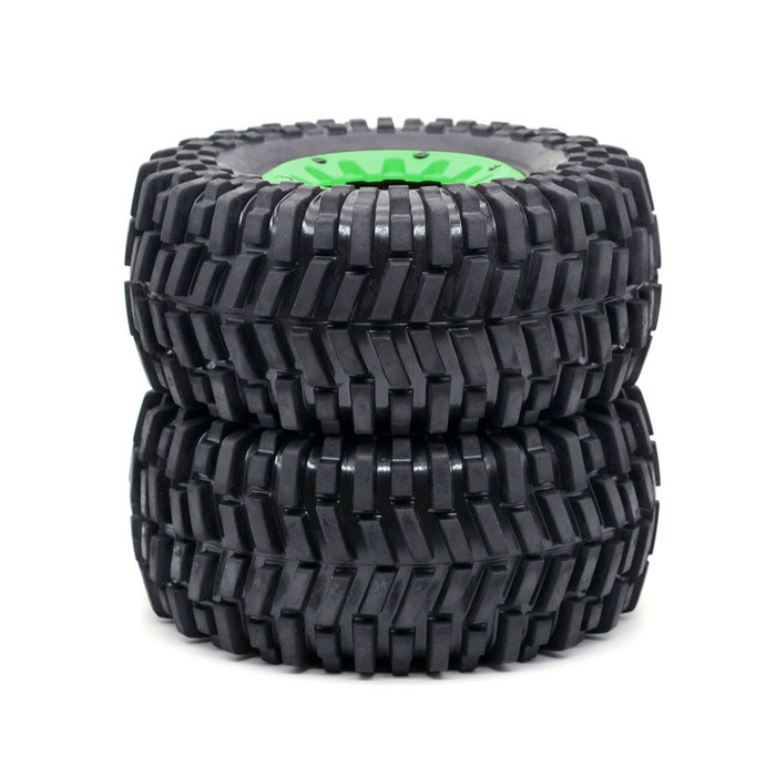ZD Racing Wielen & banden set groen (128x65 mm)