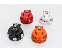 GTBRacing Neuartiger CNC Aluminium Tankdeckel in den Farben Rot, Schwarz, Orange oder Silber