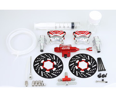 GTBRacing GTB Vorderrad-Hydraulikbremse V2 mit 4 Kolben (einschließlich 2 Stück Frontverlängerungen)