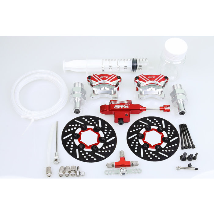 GTBRacing GTB Front hydraulic brake V2 with 4 piston (including 2 pcs front extenders)