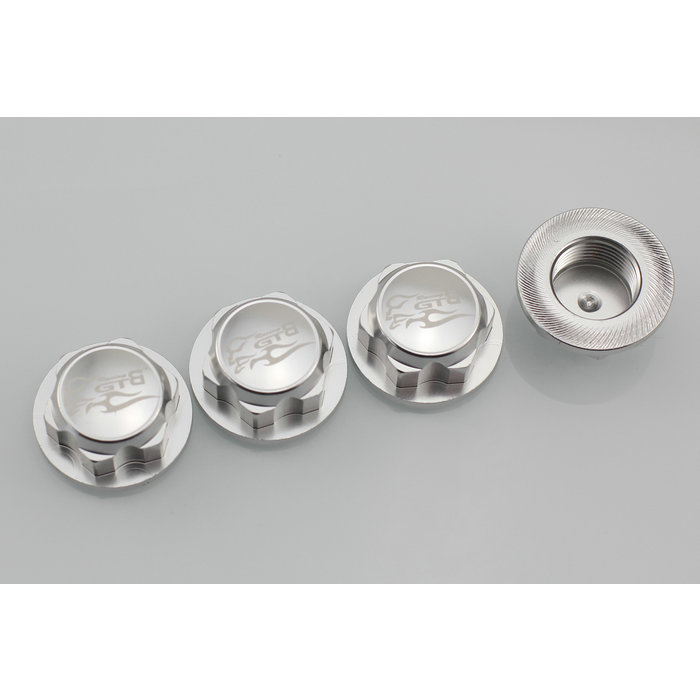 GTBRacing Losi 5ive-T wheel nut (4pcs) in color silver, blue or red