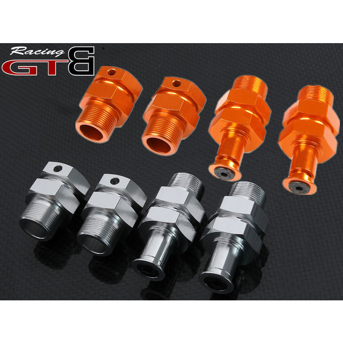 GTBRacing GTBRacing Extended front en rear hex hub (4pcs) in silver or orange