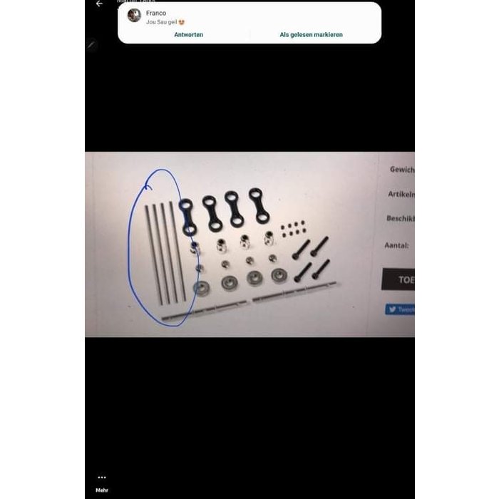 Stangen für das F5 Balance Bar Kit (4 Stück)