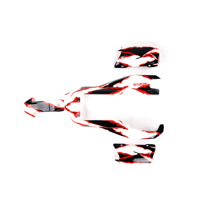 EQ6 car shell assembly 1:6 (red and white or blue and white)