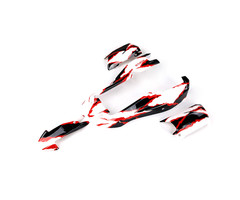 EQ6 car shell assembly 1:6 (red and white or blue and white)