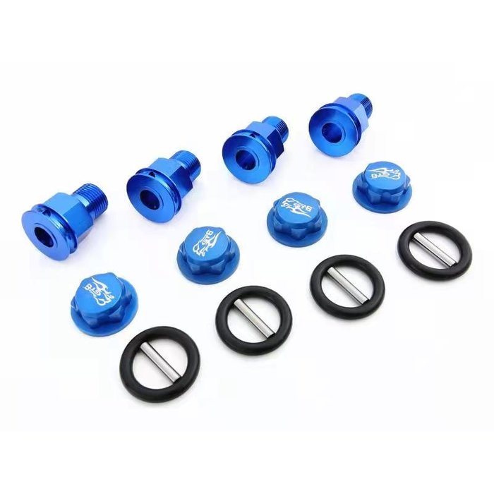 GTBRacing GTB Racing Losi 5ive-T  Rovan LT Wheel nuts and axle extenders (4pcs.) / Radmuttern und Spurverbreiterungen