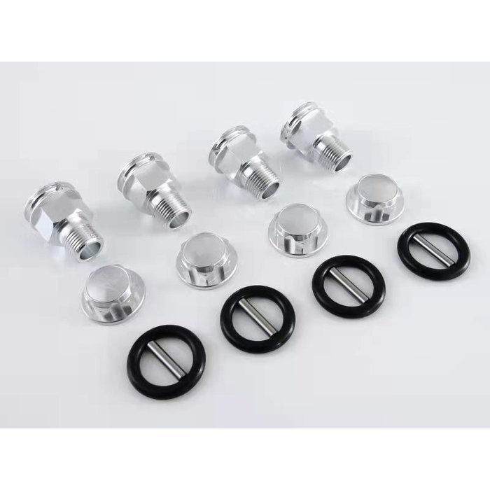 GTBRacing GTB Racing Losi 5ive-T  Rovan LT Wheel nuts and axle extenders (4pcs.) / Radmuttern und Spurverbreiterungen