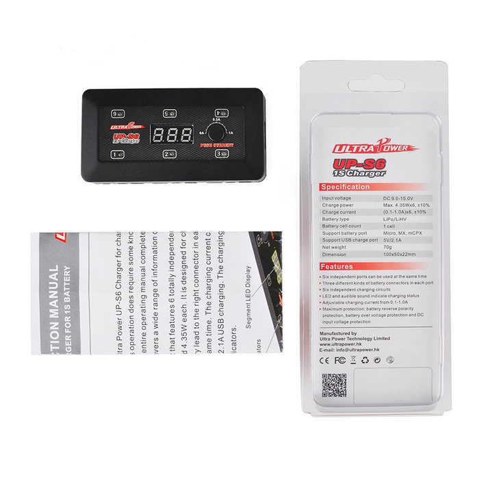 UltraPower 6X1S LiPo/LiHV DC Oplader