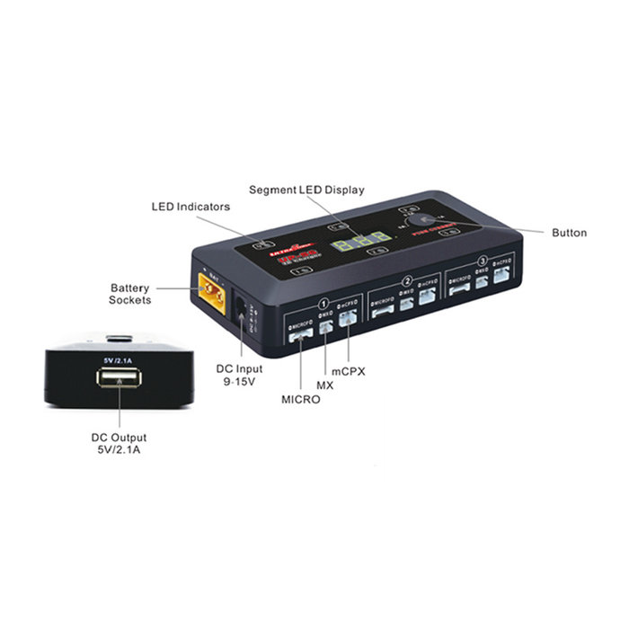UltraPower 6X1S LiPo/LiHV DC Oplader