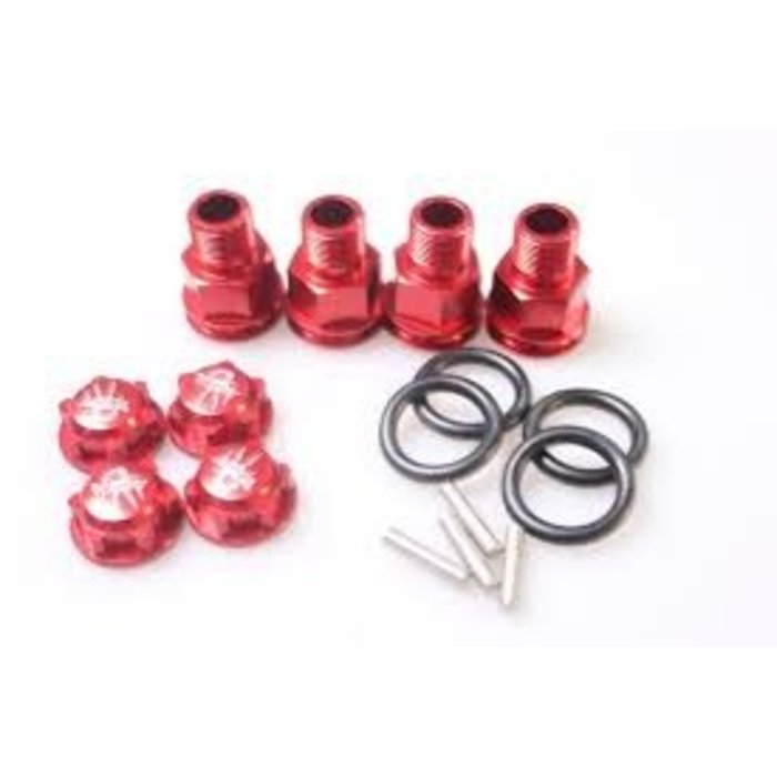 GTBRacing GTB Racing Losi 5ive-T  Rovan LT Wheel nuts and axle extenders (4pcs.) / Radmuttern und Spurverbreiterungen