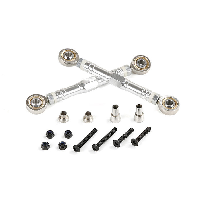 RovanSports CNC Alloy pull rod set for Symmetry steering set 2 pcs in color Red, Silver and Green