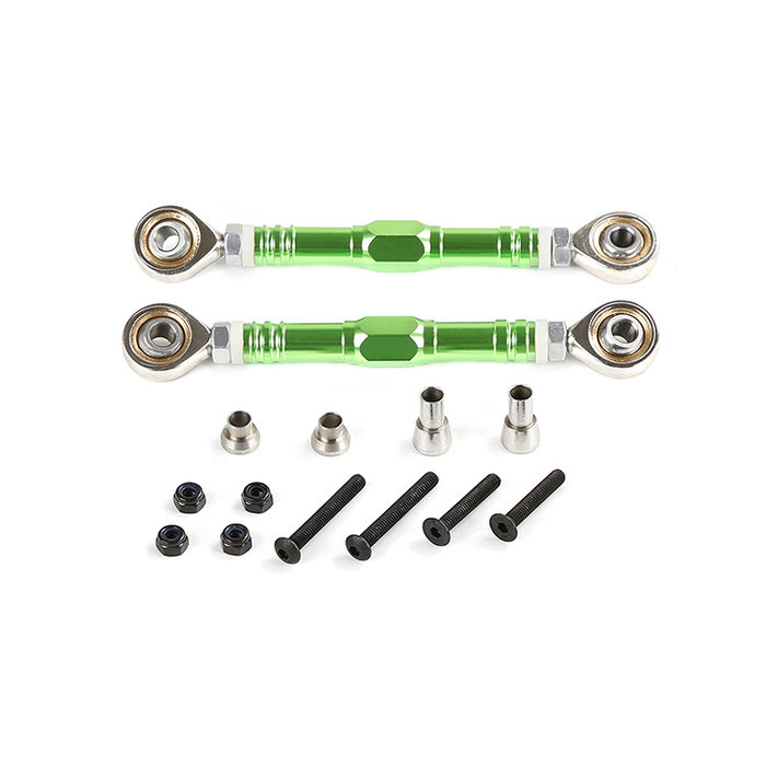 RovanSports CNC Alloy pull rod set for Symmetry steering set 2 pcs in color Red, Silver and Green