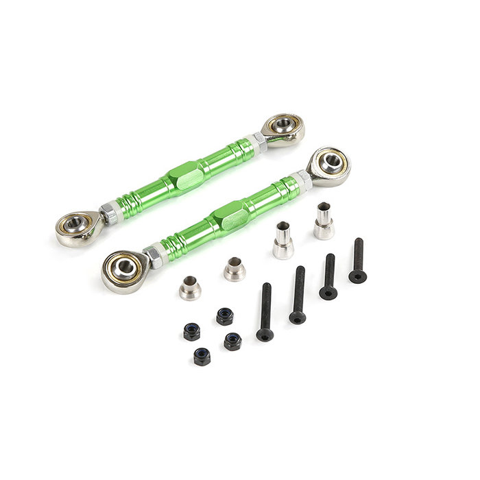 RovanSports CNC Alloy pull rod set for Symmetry steering set 2 pcs in color Red, Silver and Green