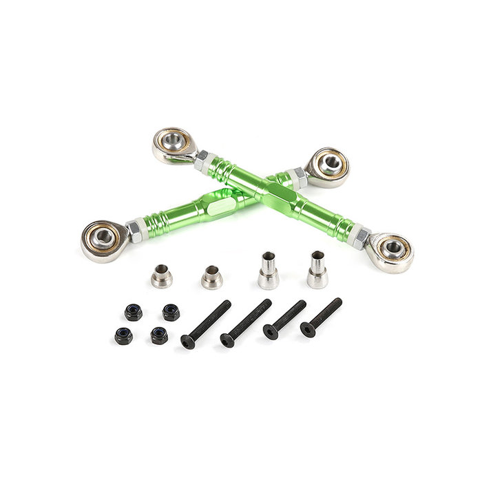 RovanSports CNC Alloy pull rod set for Symmetry steering set 2 pcs in color Red, Silver and Green