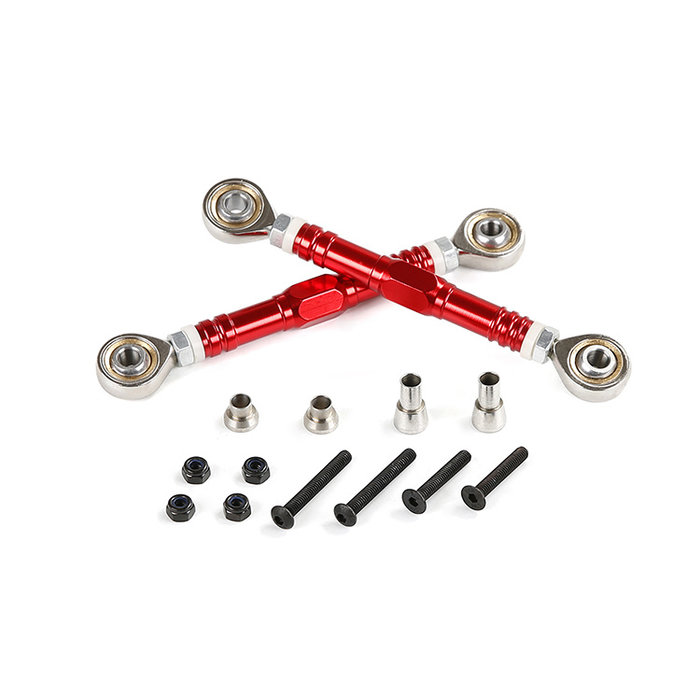 RovanSports CNC Alloy pull rod set for Symmetry steering set 2 pcs in color Red, Silver and Green
