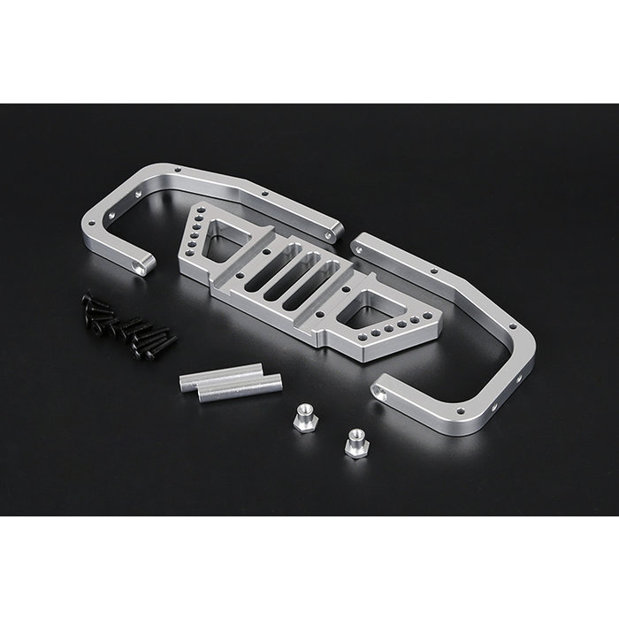 RovanSports BAHA 5B Alu metal rear bumper in red and silver