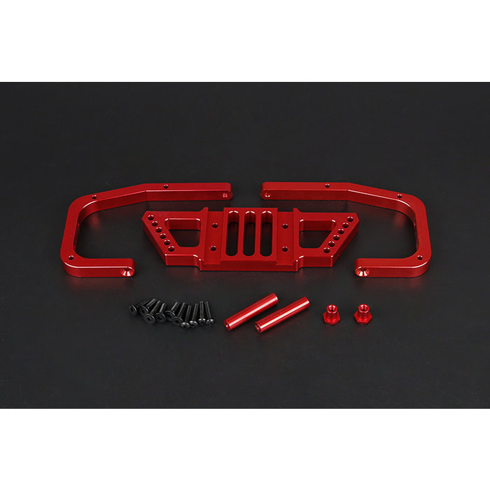 RovanSports BAHA 5B Alu metalen achterbumper in rood en zilver