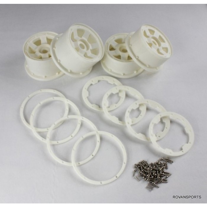 RovanSports Plastic super star wheel with beadlock ring and screws (set)