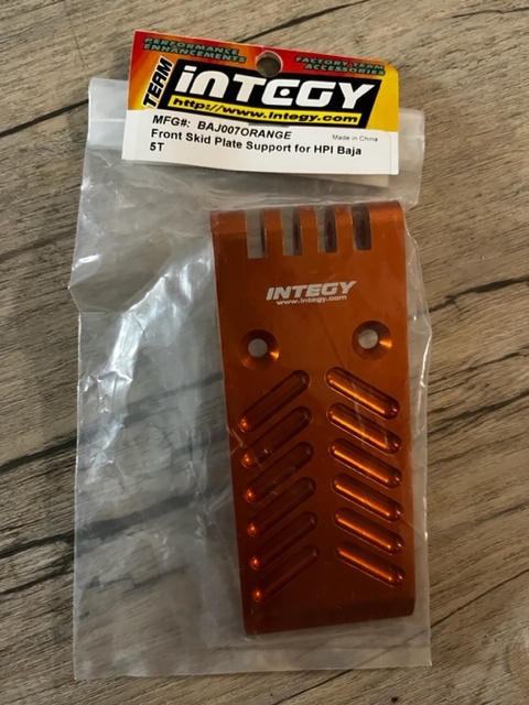 INTEGY and MadMax Integy Front Skid Plate Support voor Baja 5T oranje