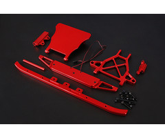 RovanLosi LT / Losi 5ive-T CNC metalen voorbumperkit (rood, zilver of blauw)