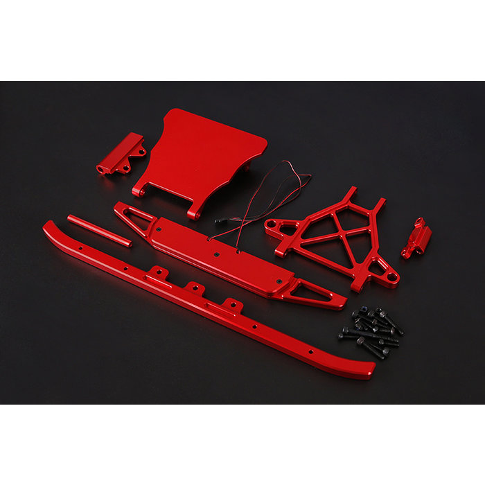 RovanLosi LT / Losi 5ive-T CNC Metal Front bumper Kit (Red, Silver or Blue)
