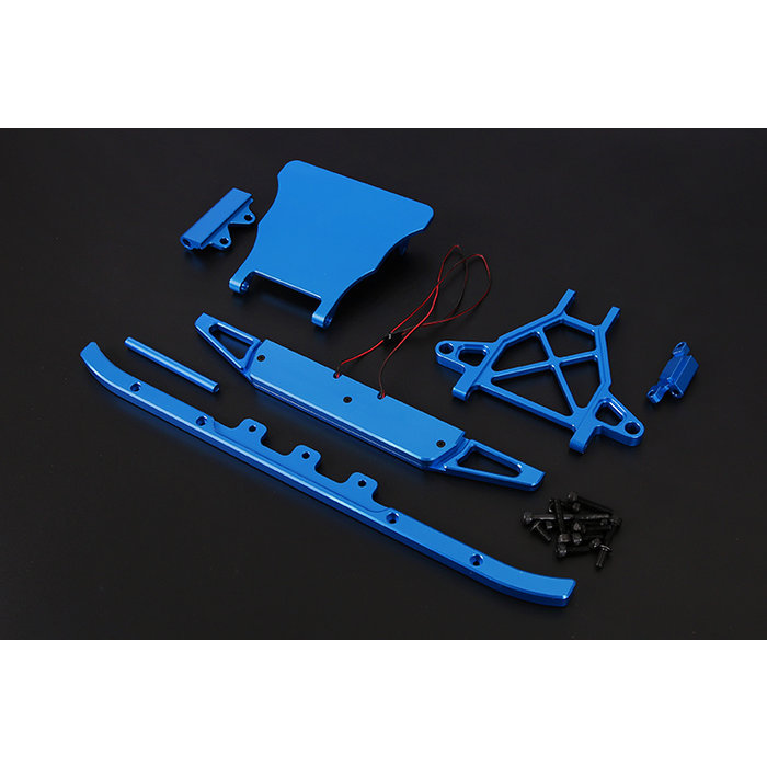 RovanLosi LT / Losi 5ive-T CNC metalen voorbumperkit (rood, zilver of blauw)