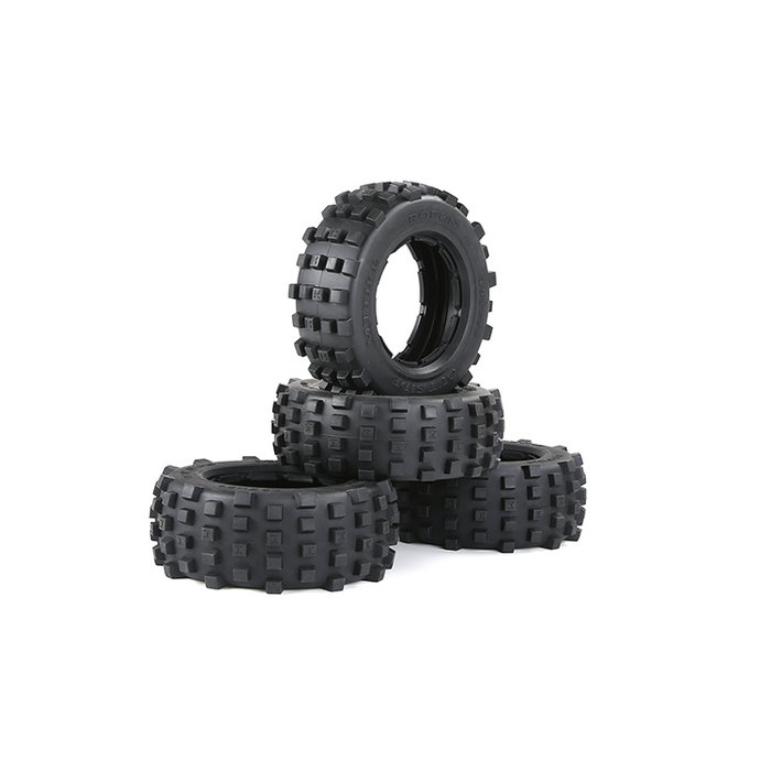 5T/5SC/5FT Wasteland Reifenhaut komplett (4 Stück) MT Tire  Knobby 195x75 + 195x80