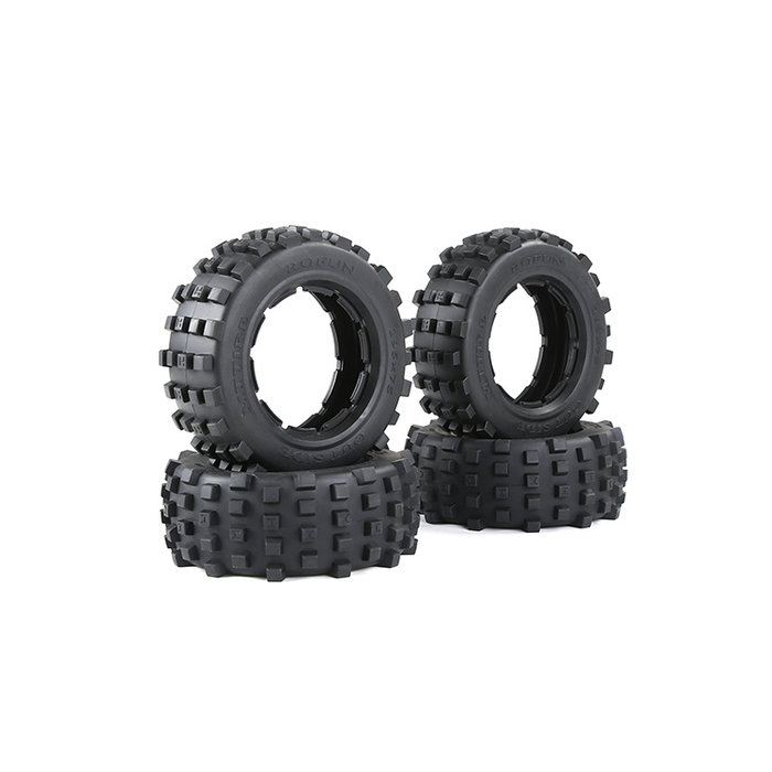 5T/5SC/5FT Wasteland Reifenhaut komplett (4 Stück) MT Tire  Knobby 195x75 + 195x80