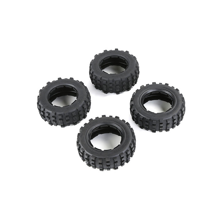 5T/5SC/5FT Wasteland Reifenhaut komplett (4 Stück) MT Tire  Knobby 195x75 + 195x80