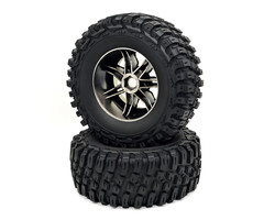 ZD Racing Tire and rim set titanium grey (2 pieces)