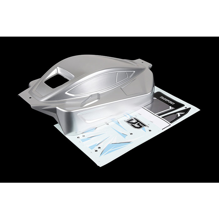 D5 body in silver or red/white including sticker set