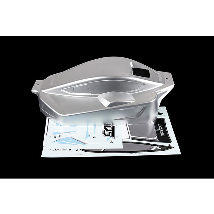 D5 body in zilver of rood/wit inclusief stickerset