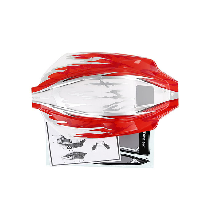 D5 body in zilver of rood/wit inclusief stickerset