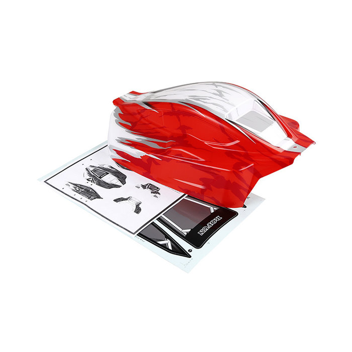 D5 body in zilver of rood/wit inclusief stickerset