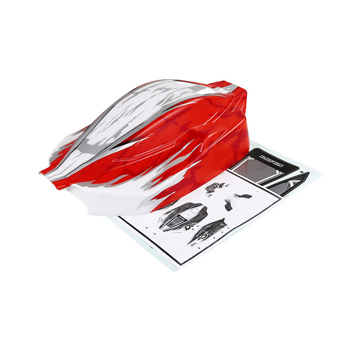 D5 body in silver or red/white including sticker set