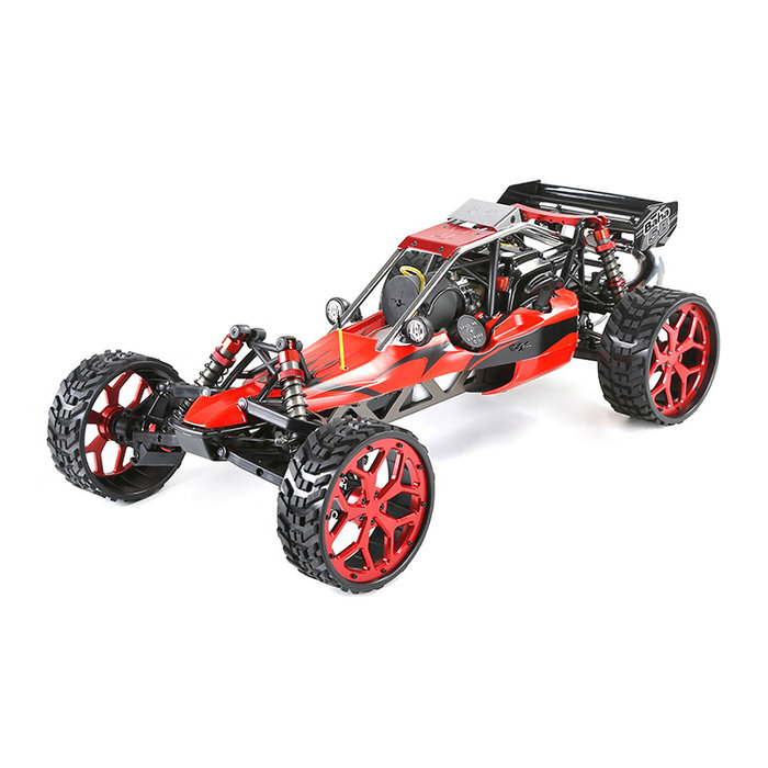 BAHA 5B CNC Alu Metal Wheels New All-Ground Tire Assembly Kit complete set in Silver or Red