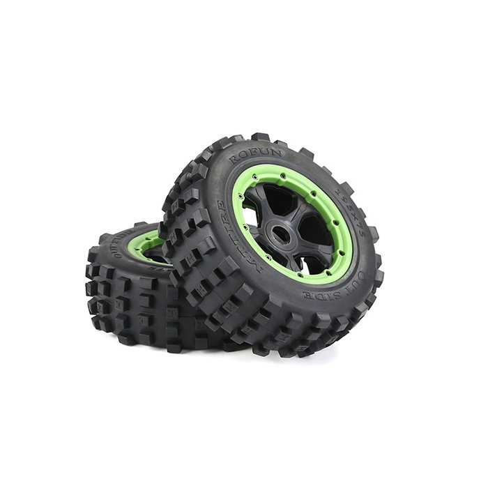 RovanSports 5T/5SC knobby wheel set  (2pcs) 195x75 / MT Tire